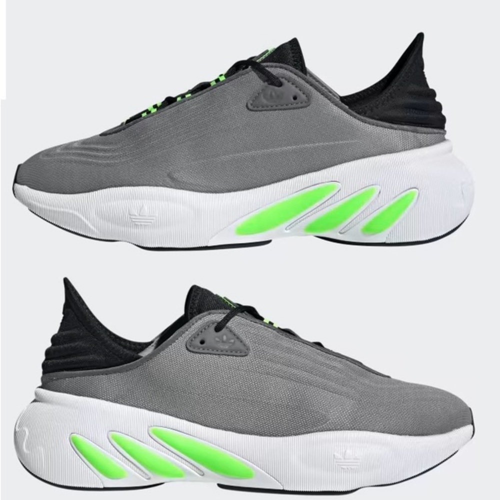 New Adidas adiFOM SLTN Grey / Solar Green sneakers - Picture 3 of 10